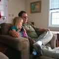 12/23/10 - Grandpa reading to Kaitlyn