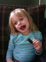 01/29/10 - Kaitlyn Enjoying her cookie