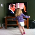 02/13/10 - Kaitlyn Dancing in front of the tv