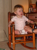 Kaitlyn on the rocking chair