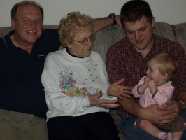 Great Grandma wanting to hold Kaitlyn