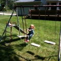 Kaitlyn's new swing set
