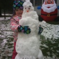 Kaitlyn and her "Snowgirl"