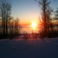 Sunrise over Lake Superior this morning