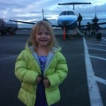 Kaitlyn's ready for her last flight to see Grandma/Grandpa
