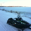 A Frozen Lake Superior while Snowmobiling on Feb 2