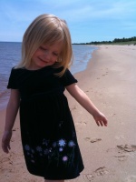 Kaitlyn Walking Along Lake Superior