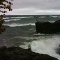 Waves coming in on Lake Superior