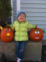 Kaitlyn with Mom and Dad...pumpkin