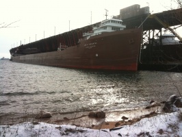 A Busy End to the Lake Superior Shipping Season - Two Ships in the Upper Harbor