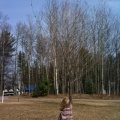 Kaitlyn flying a kite
