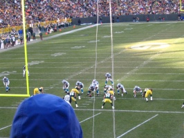 Panthers at the Packers 5 yard line