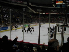 Faceoff between Pittsburgh and Nashville
