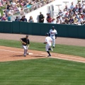 Brendan Harris out at first