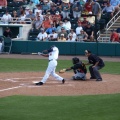 Delmon Young hitting a double