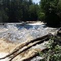 Two of the falls on the Lower Tahquamenon Falls