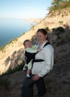 Mom and Kaitlyn at the dunes