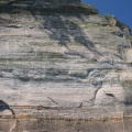 Closeup of Rock Cliff at Pictured Rocks National Lakeshore