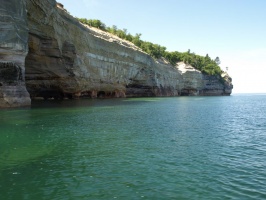 Several caves along the rock cliffs