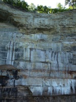 Leaching marks on the rocks