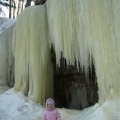 Kaitlyn near the Eben Ice Cave