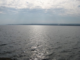 View of Marquette, MI from the Presque Isle Breakwater