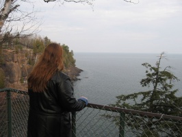 Kari admiring the view