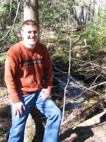 Steve in front of Small Waterfall