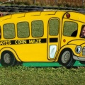 Riding the corn maze bus