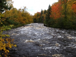 Sturgeon River really flowing after heavy rain