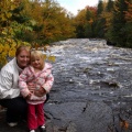 Kari and Kaitlyn next to the Sturgeon River