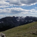 Snow covered peaks in Rocky Mountain National Park.
