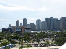 Downtown Miami from the Cruise ship