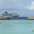 The cruise ship from Great Stirrup Cay