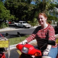Kari on a scooter in Key West, FL