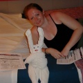 Kari and the towel Rabbit