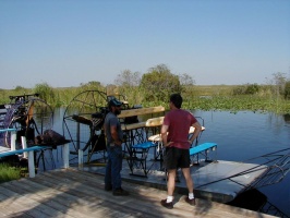 Our Air Boat with the tour guide on the left