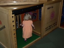 Kaitlyn entering the Cargo at O'Hare Airport