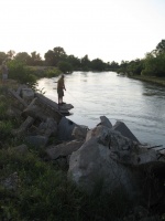 Thad fly fishing on the North Fork Ninnescah