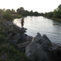 Thad fly fishing on the North Fork Ninnescah