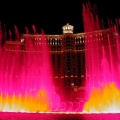 Pink and Orange Fountains at the Bellagio