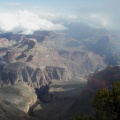 Foggy view of the Grand Canyon