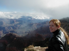 Kari in front of the canyon