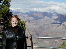 Kari in front of the Grand Canyon