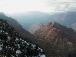 Snow on the edge of the canyon