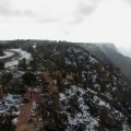 Snow on the edge of the Grand Canyon