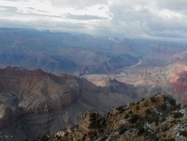 Colorado river on the NE side of the canyon