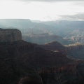 Sun starting to go down over the canyon