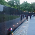 Looking down the Vietnam Veteran's Memorial Wall