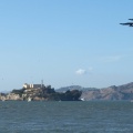Blue Angels approaching Alcatraz